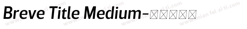 Breve Title Medium字体转换